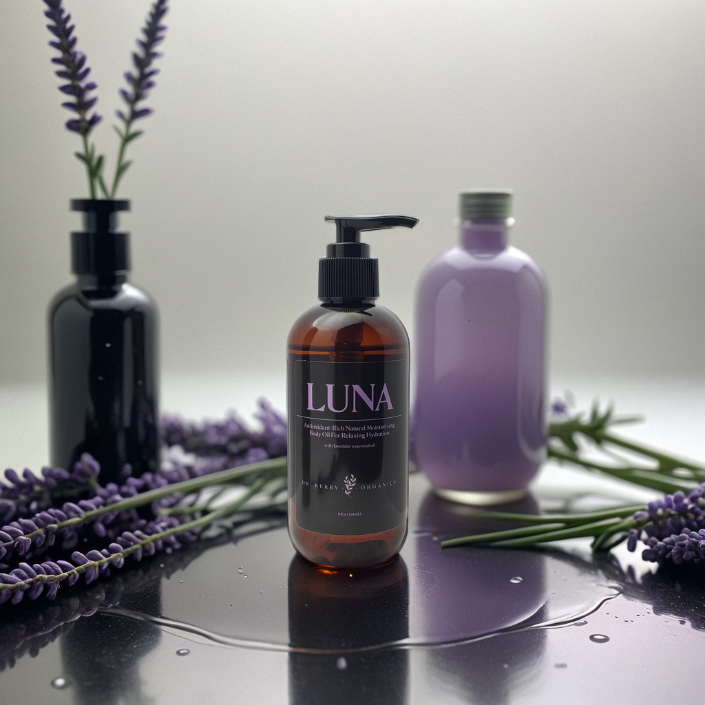 LUNA - Moisturizing Formula with Lavender Fragrance: This oil is designed to provide intense hydration and nourishment for dry and damaged skin.